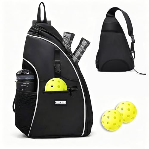 Pickleball Bag, Pickleball Backpack with Water Bottle Holder for Men and Women - color: Black