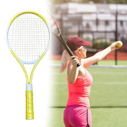 Tennis Racket, Tennis Equipment, Shockproof, Comfortable, Nylon Strings, Tennis Racket for Outdoor Leisure Game, Yellow