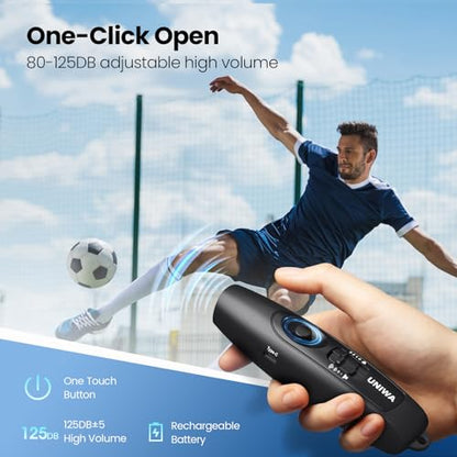 Electronic Whistle with USB Charging, 3 Tone & 3 High Volume Hand Emergency Whistle for Referee Coaches Teacher, Outdoor Sport Game Camping Safety Electric Whistle with Lanyard - color: black