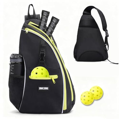 Pickleball Bag, Pickleball Backpack with Water Bottle Holder for Men and Women - color: green