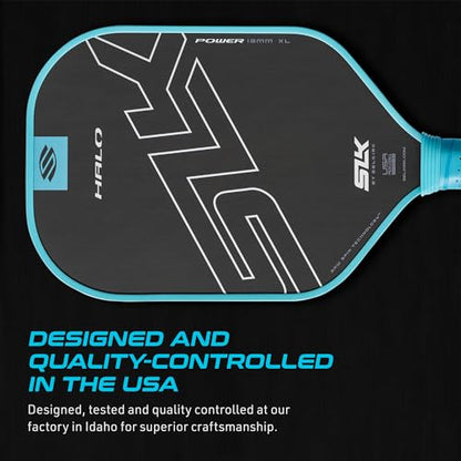 Selkirk Sport SLK Halo Raw Carbon Fiber Pickleball Paddle | Power, Pro and Control Pickleball Paddles | T700, 18K Ultraweave, Aramid Fiber LinkWeave | Designed & Controlled in USA - color: Power | Blue | 2025, size: XL (Elongated Shape)