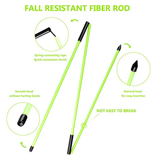 Golf Alignment Stick - Upgraded 48" Golf Sticks Training Aid 2 Pack for Aiming, Putting, Full Swing Trainer, Posture Corrector with Clear Tube Case Golf Gifts for Men Women Golfers
