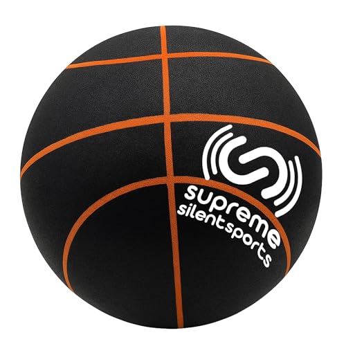 Basketball | Quiet Indoor Safe Premium Foam Ball for Training, Dribbling & Playing, Gift for 3+, Boys & Girls, Never Shrunken or Inflated (1 Pack) - color: Black, size: Size 7