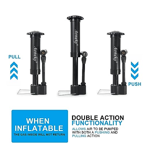 Aoneky Mini Hand Pump for Sports Balls, 5.75 Inch Portable Air Pump with Ball-Safe Needle, 11 PSI Manual Pump for Basketball Soccer Volleyball