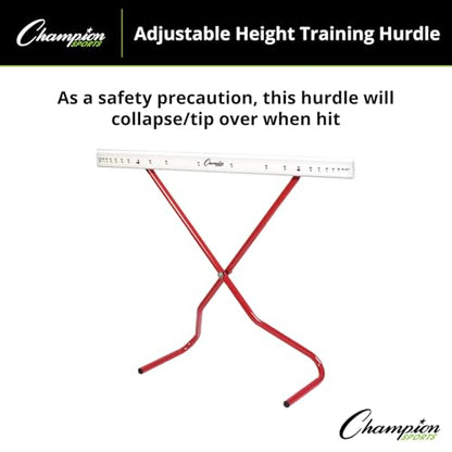 Champion Sports Adjustable Height Training Hurdle, Red
