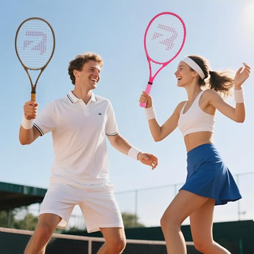 BatZoom Tennis Racket for Beginners & Adults - Lightweight Graphite Racquet with Comfortable Grip | Shock Reduction Technology | Includes Carrying Bag(Color Options) - color: Bronze-Gold