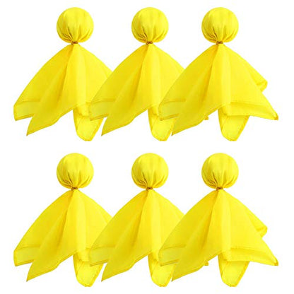6 Pieces Football Referee Flag Tossing Flags Football Penalty Flag Footballs Challenge Flags for Party Accessory, Yellow