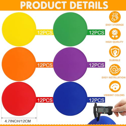 Tinideya TPE Floor Spot Markers Dots for Gym Flat Non Slip Spot Marker Dance Dot for Gym Sports Soccer Basketball Agility Training Field Marking Equipment - size: 5 Inch