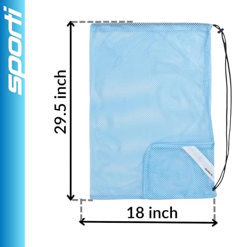 Sporti Swimming Equipment Bags, Mesh Drawstring Backpack,Swim Bag for Swimmers,Mesh Backpack for Beach - color: Aqua, style: 2. Mesh Bag With Zipper Pocket