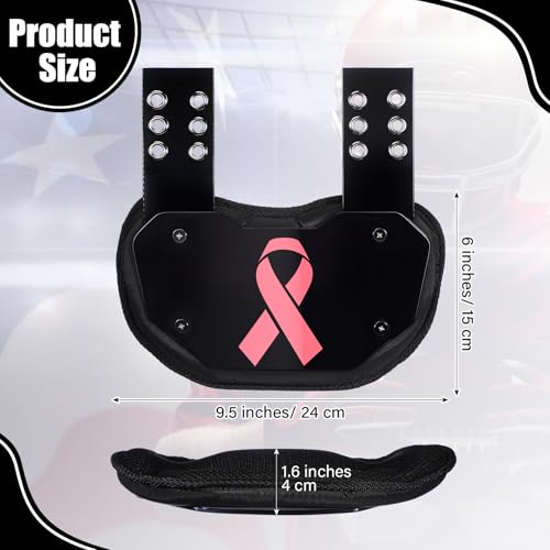 Civaner Football Back Plate Sport Lower Back Pads for Football Players Rear Protector for Youth - style: Pink Ribbon Style