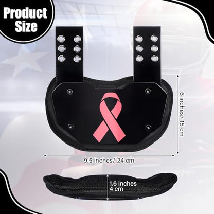 Civaner Football Back Plate Sport Lower Back Pads for Football Players Rear Protector for Youth - style: Pink Ribbon Style