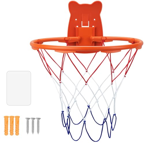 Silent Basketball Hoop Indoor, 13" Wall Mount Ball Hoop for Door, Mounted Quiet Practice for Shooting
