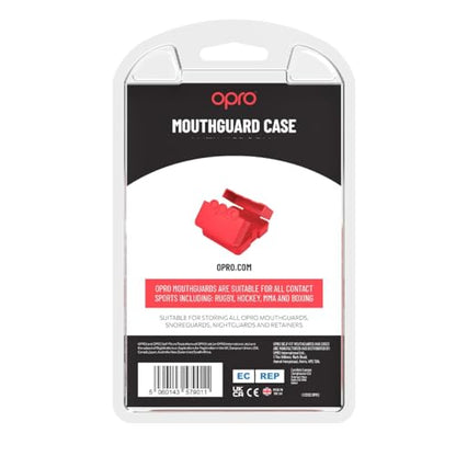 OPRO Mouth Guard Case (Red) Long-Lasting Freshness and Hygiene with Biomaster Protection – Hygienic Retainer Case for Mouthguards, Night Guards, Retainers & Snore Guards - color: Red