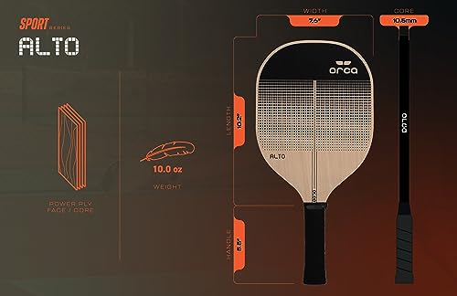 Orca Pickleball Paddles, Sports Series Wood Pickleball Paddle Sets, Pickleball Paddles Starter Set with Pickleballs and Accessories - style: Alto (2 Player Set)