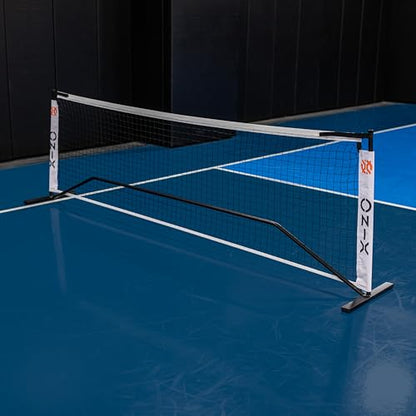 ONIX Pickleball 2-in-1 Regulation-Size Portable Net and Practice Net Set Includes Carrying Case with Wheels