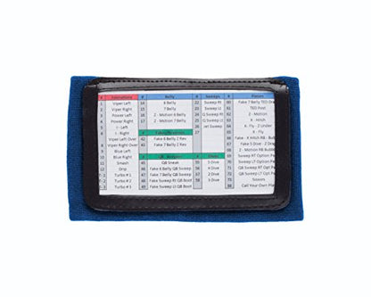 WristCoaches Football Play Wristbands - 5 Pack Youth Quarterback Gear - Wristband Playbook - Softball, Baseball & Soccer Wristbands - Adult Size - Male Athletes - color: Navy