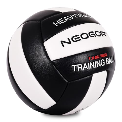 1.1LBS Weighted Heavy Volleyball For Setters Serve Trainer Setter Weighted Volleyball Training Equipment Size 5 Soft PU Leather, Durable for in&Outdoor Training, Perfect for Setting, Rebounders