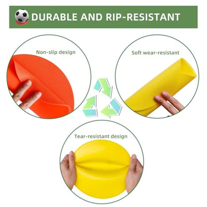 Spot Markers 4 Inch 9 Inch Non Slip Rubber Floor Markers Flat Field Cones Poly Dots for Classroom Dance Sports Soccer Basketball Speed Agility Training - style: 9inch 36pcs