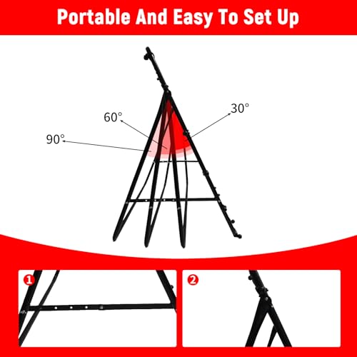 Soccer Baseball Rebounder Net：Quick-Switch Angle Volleyball Pitchback Training for Control, Passing Practice, Easy Setup Football Goal Rebounder for Kids Teens & Adults Backyard