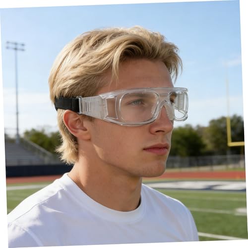 Sports Protective Goggles Basketball Football Eyewear with Elastic Strap Anti-fog Shock-resistant Sports Glasses for Men Women Team Training