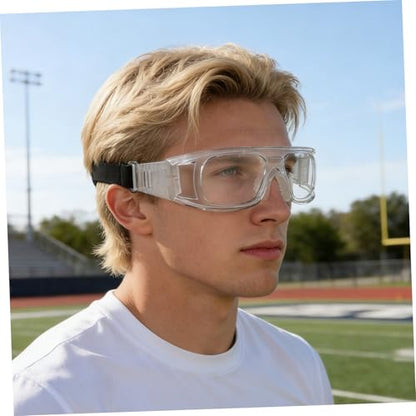 Sports Protective Goggles Basketball Football Eyewear with Elastic Strap Anti-fog Shock-resistant Sports Glasses for Men Women Team Training