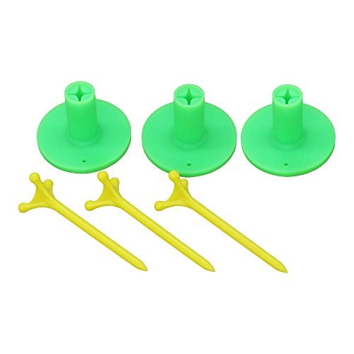 Golf Rubber Tee Holder Set for Golf Driving Range Tee Practice Tool Pack of 3 - color: Green