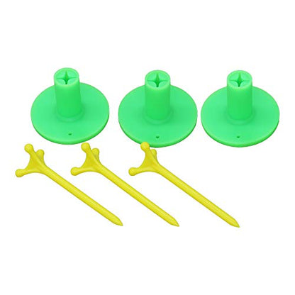 Golf Rubber Tee Holder Set for Golf Driving Range Tee Practice Tool Pack of 3 - color: Green