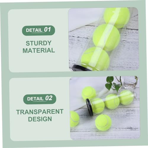 2pcs PVC Tennis Balls Holder Bottle Black Lid and Portable Tennis Organizer for Easy Storage and Transport of Balls