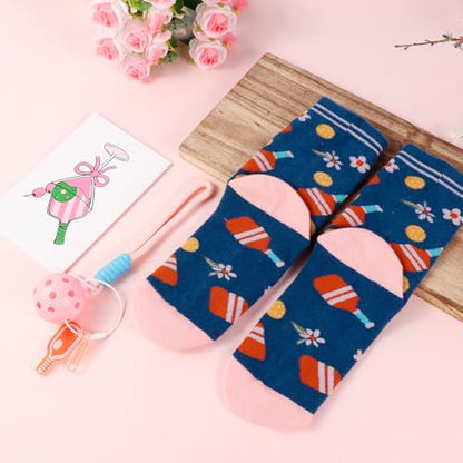 Bayelove Pickleball Gifts for Women Best Pickleball Gift for Women Funny PickleBall Stuff Including Tumbler Mug Makeup Bag Socks Notepad Athletic Towel Gift Card for Birthday Christmas Mothers Day
