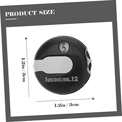 INOOMP Golf Scoring Device High Precision Counter Clip for Golfing Material Score Tracker Battery Easy Reset Golf Score Counter White