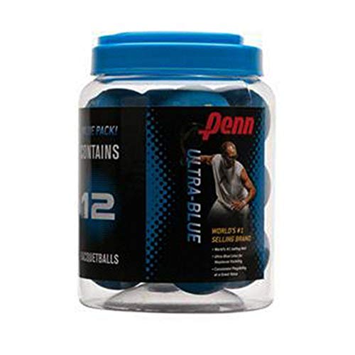 Penn Ultra Blue Racquetballs, 12-Pack High-Bounce Rubber Balls for Racquetball & Dog Fetch - size: 12-Pack