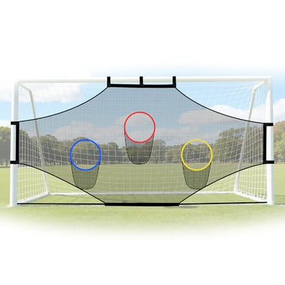 Soccer Goal Target Net【ONLY NET】Equipment Training Soccer Net Practice Soccer Accuracy Target Large Backyard Game Goal Football Youth Rebounder Goal Net Full-Size Goaldees Football Target Bounce Back - style: Target Net 12*6