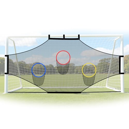 Soccer Goal Target Net【ONLY NET】Equipment Training Soccer Net Practice Soccer Accuracy Target Large Backyard Game Goal Football Youth Rebounder Goal Net Full-Size Goaldees Football Target Bounce Back - style: Target Net 12*6