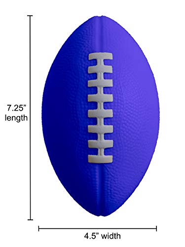 Foam Kids Football - 7.25' Small, Soft Football - Toddler Mini 3 Pack - color: 1-Red, 1-White, 1-Blue
