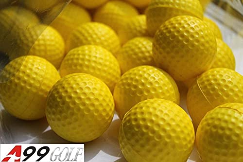 100pcs Yellow Golf PU Ball Foam Ball Restricted Flight Balls Practice Golf Training aids