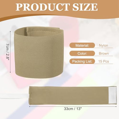 Captain Armbands, Adjustable Leader Arm Bands for Soccer Elastic Team Sport Arm Band-Fitting for Football/Volleyball/Rugby - color: Brown