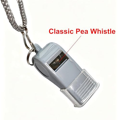 24 Packs Sports Whistles with Lanyard, for Coaches, Referees and Officials - color: Gray