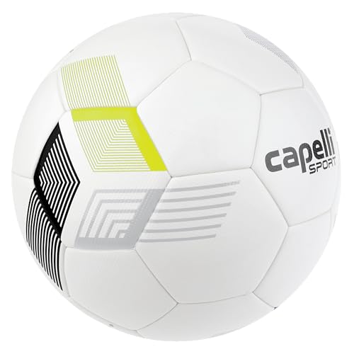 Capelli Sport Soccer Ball Size 5, Tribeca Metro Team FIFA Basic Soccer Ball for Youth and Adult Players, Outdoor and Indoor Training, Neon Lime