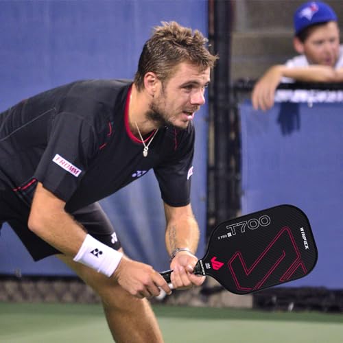 Pickleball Paddle, T700 Raw Carbon Fiber Pickleball Paddle, Thermoformed Pickleball Racket with 16 MM Polypropylene Honeycomb Core, Non Slip Grip, More Control & Power, USAPA Approved