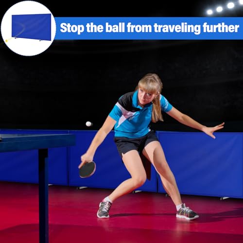 5 Pcs Table Tennis Barrier, 55" x 29.5" Practice Training Baffle with 420D Oxford Cloth, Portable Pickup Surround for Quick Ball Collection, Table Tennis Court Fencing Walls