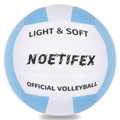 Soft Indoor Volleyball, Ultra Soft Fabric Lightweight Volleyball for Safe & Quiet Practice, Ideal for Kids Youth Beginners Indoor Home Yard Training Games (Deflated)