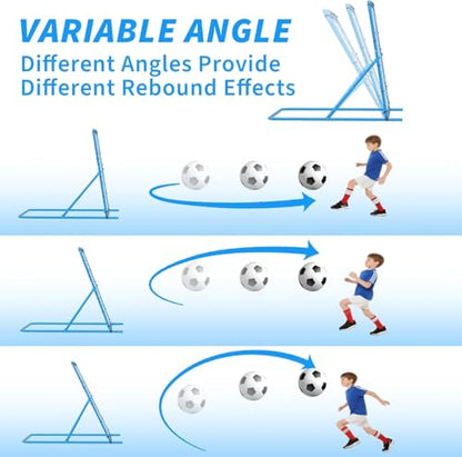 GAOMON Dual-Mode Soccer Goal Net and Soccer Rebounder Net, 4x4 Soccer Training Nets Quick-Switch Angle, for Kids Teens Adults Soccers Control, Passing, Practice
