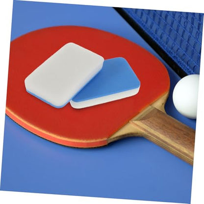 2pcs Table Tennis Bat Cleaner Racket Cleaning Sponge Brush White Sponge Dusting Paddle Supplies