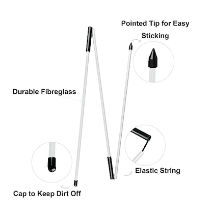 Eshan Golf Alignment Sticks 2 Pack Swing Training Aid Equipment Collapsible Trainer Practice Rods Posture Corrector in Handy Storage Tube Case for Men Women Golfer Swinging