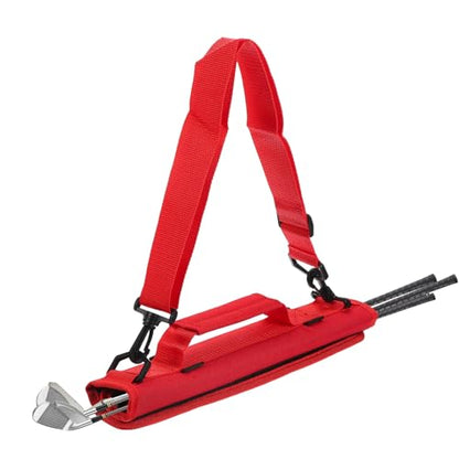 PATIKIL Lightweight Carry Bag, Mini Golf Club Bag with Adjustable Strap for Men Women Golfer Pouch Driving Range Carrier Course Training Practice Case - color: Red
