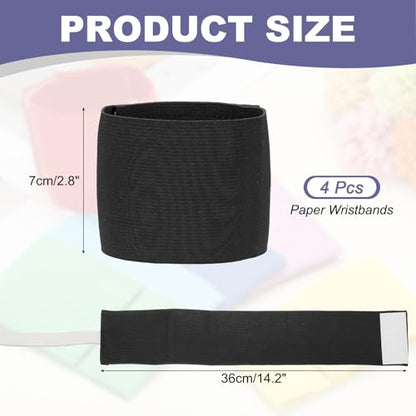 Soccer Captain Armband, Elastic Wrist Arm Bands Adjustable Player Team Leader Anti-Slip Badge Sports Accessories-Fit - color: Black