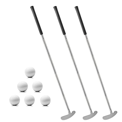 Golf Putter - 33" Two-Way Putter for Left/Right Hand, with Practice Balls, Golf Combo Set for Men's Women's Kids, Indoor Outdoor Use - color: 3PCS+6 BALL