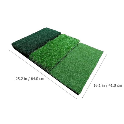 Ciieeo Portable Golf Practice Mat Foldable Long Short Grass Swing Hitting Mat Training Aid for Indoor Outdoor Use Beginner Golfers
