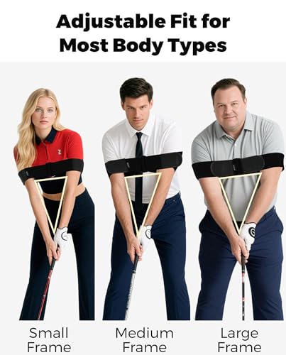 Adjustable Golf Swing Trainer Arm Band – 2026 Essential Golf Accessories for Golfers – Innovative Arm Connection Aid with Strong Restraining Power to Fix Chicken Wing & Improve Swing Stability
