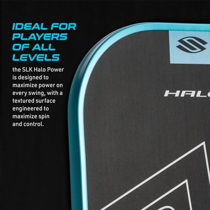 Selkirk Sport SLK Halo Raw Carbon Fiber Pickleball Paddle | Power, Pro and Control Pickleball Paddles | T700, 18K Ultraweave, Aramid Fiber LinkWeave | Designed & Controlled in USA - color: Power | Blue | 2025, size: XL (Elongated Shape)